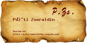 Póti Zseraldin névjegykártya